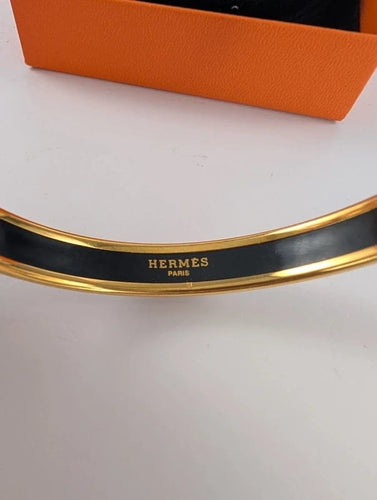 Bracelet Hermès Brazil - Jonc en plaqué or et émail 58 Facettes 1088