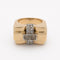 Bague 57 Tank - Bague en or jaune et blanc diamants 58 Facettes 36575