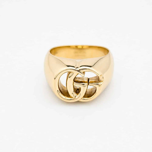 Bague 49 Gucci Double G - Bague chevalière en or jaune 58 Facettes 36625