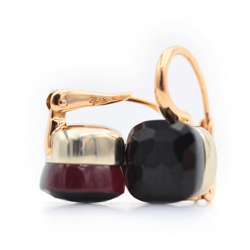 Boucles d'oreilles Pomellato Nudo - Boucles d’oreilles en or rose avec granat 58 Facettes 22894