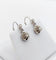 Boucles d'oreilles Dormeuses Art déco en or blanc 18k et diamants taille brillant 58 Facettes A07092