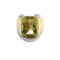 Ring i gult gull, kvarts og diamanter 