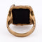 Bague 62 Bague chevalière ancienne - Or jaune 18 ct et sardoine gravée armoiries 58 Facettes AN640 '(04429)
