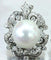 Boucles d'oreilles Orecchini en or blanc avec diamants et perles 58 Facettes OR/002