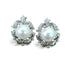 Boucles d'oreilles Orecchini en or blanc avec diamants et perles 58 Facettes OR/002