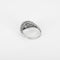 Bague 53 Bague dôme en or gris diamant taille ancienne 0.25 et diamants taillés en rose 58 Facettes 260087