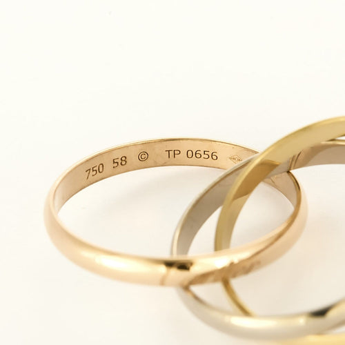 Bague 58 Cartier Trinity - Bague trois ors petit modèle 58 Facettes 58FC53