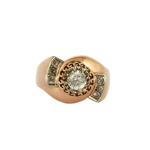 Bague 59 Valse - Bague en or jaune et diamants 58 Facettes BO/230037