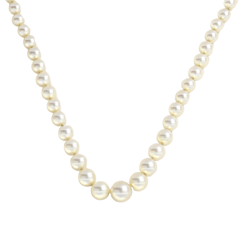Collier Collier de perles de culture Akoya en or blanc 58 Facettes OC-63600012