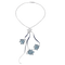 Collier Océan - Collier en or blanc, saphirs, diamants et zircon 58 Facettes OC-63700140