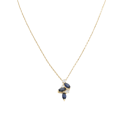 Collier Collier en or jaune, saphirs et diamant 58 Facettes 64700159