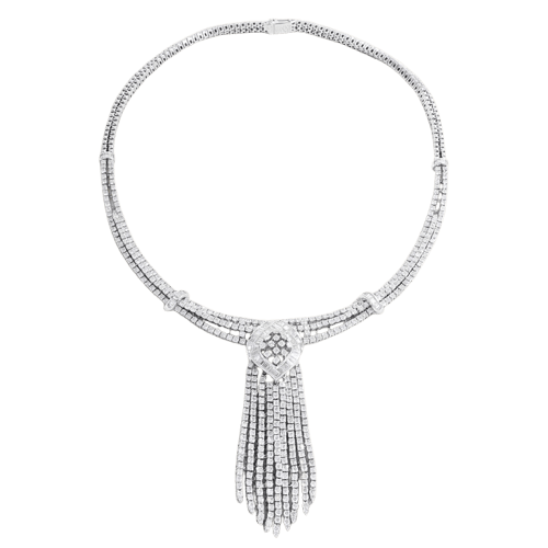 Collier Collier en or blanc et diamants baguette 58 Facettes 63700105