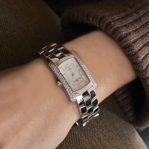 Montre Baume & Mercier Hampton - Montre en or blanc 18 carats et diamants 58 Facettes BO/230018 STA