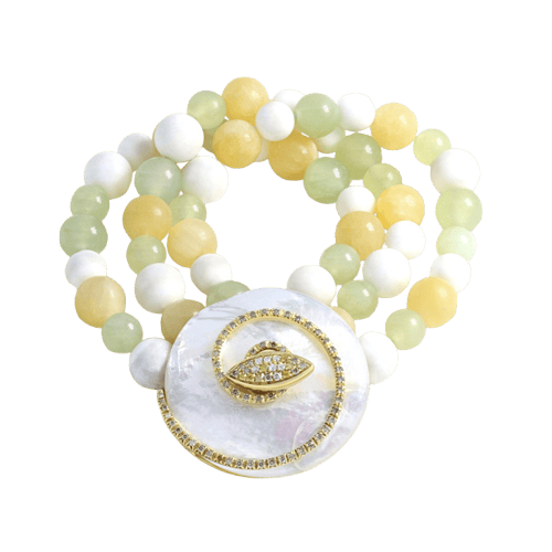 Bracelet Susie Otero Carrousel - Bracelet en or jaune, diamants et nacre 58 Facettes 62100103