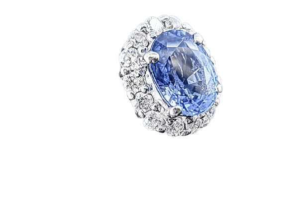 Bague 52 Bague marguerite - Saphir 1,10 ct et diamants en or 18 carats 58 Facettes Bague 001