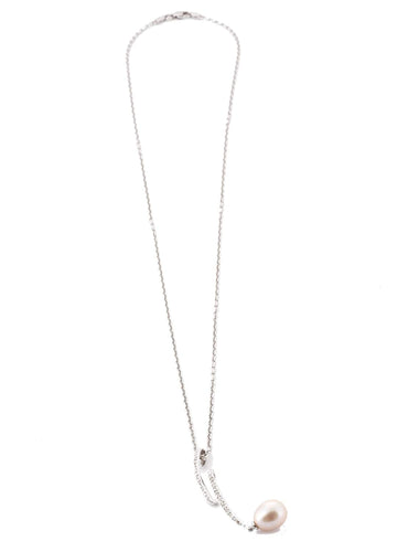 Collier Yam - Collier pendentif perle et diamants en or blanc 58 Facettes BO/230034