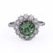 Bague 55 Bague en or blanc 18 ct avec tourmaline et diamants 58 Facettes AN584 (00319)