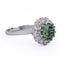 Bague 55 Bague en or blanc 18 ct avec tourmaline et diamants 58 Facettes AN584 (00319)