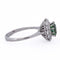 Bague 55 Bague en or blanc 18 ct avec tourmaline et diamants 58 Facettes AN584 (00319)
