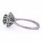Bague 55 Bague en or blanc 18 ct avec tourmaline et diamants 58 Facettes AN584 (00319)