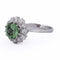 Bague 55 Bague en or blanc 18 ct avec tourmaline et diamants 58 Facettes AN584 (00319)