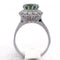 Bague 55 Bague en or blanc 18 ct avec tourmaline et diamants 58 Facettes AN584 (00319)