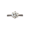 Bague 54 Bague de fiançailles solitaire - Or blanc 14 ct et diamant 1,24 ct 58 Facettes ring