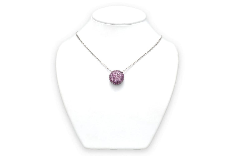 Collier Boucheron Tentation macaron - Collier en or blanc 18 carats saphirs et améthyste 58 Facettes 23782