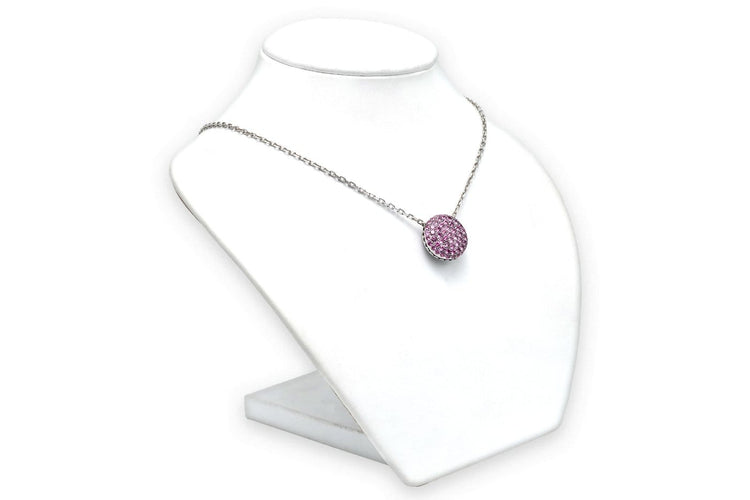 Collier Boucheron Tentation macaron - Collier en or blanc 18 carats saphirs et améthyste 58 Facettes 23782