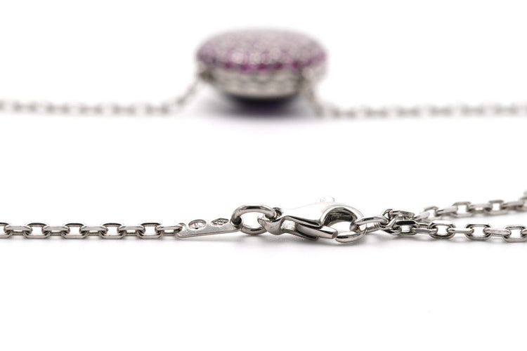 Collier Boucheron Tentation macaron - Collier en or blanc 18 carats saphirs et améthyste 58 Facettes 23782