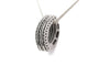 Pendentif Pendentif contemporain en or blanc 18 carats serti de diamants taille brillant 58 Facettes B865