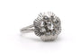 Bague 56 Bague Art déco sertie de diamants taille rose en or blanc 18 carats 58 Facettes B866