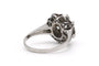 Bague 56 Bague Art déco sertie de diamants taille rose en or blanc 18 carats 58 Facettes B866