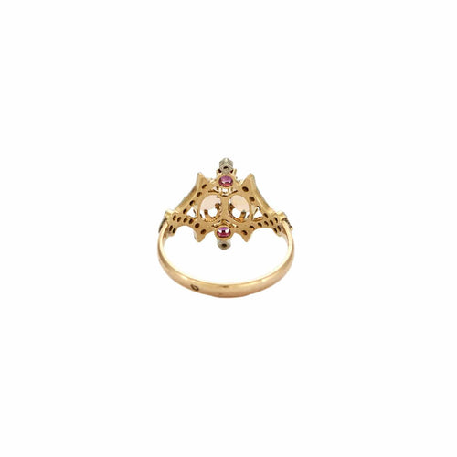 Bague 52 Bague en or jaune opales et rubis 58 Facettes BO/230129