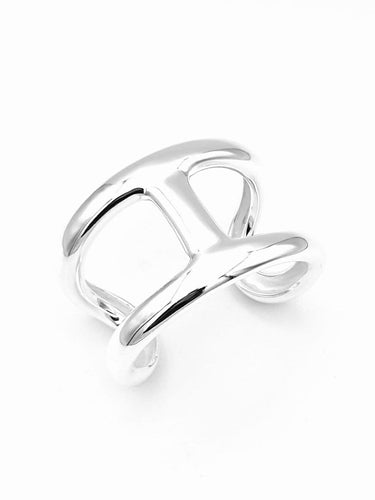 Bracelet Hermès Osmose - Bracelet manchette TGM en argent 925 58 Facettes HERMES BRA