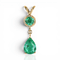 Pendentif Pendentif en or jaune 18 ct avec émeraudes et diamants 58 Facettes P001