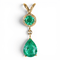Pendentif Pendentif en or jaune 18 ct avec émeraudes et diamants 58 Facettes P001