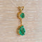 Pendentif Pendentif en or jaune 18 ct avec émeraudes et diamants 58 Facettes P001