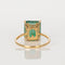 Bague 53 Bague en or jaune 18 kt avec émeraude naturelle de 4 carats 58 Facettes R002
