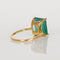 Bague 53 Bague en or jaune 18 kt avec émeraude naturelle de 4 carats 58 Facettes R002