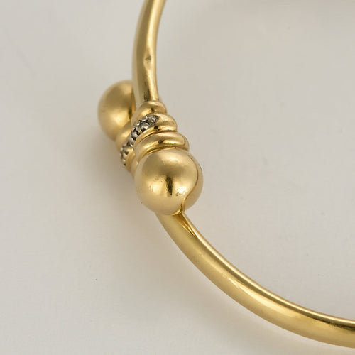 Bracelet Bracelet jonc ancien en or jaune et diamants 58 Facettes BRFLEX14K