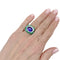 Bague 52 Poiray - Bague Cabaret en or blanc, iolite et émeraudes 58 Facettes 35438