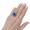 Bague 52 Poiray - Bague Cabaret en or blanc, iolite et émeraudes 58 Facettes 35438