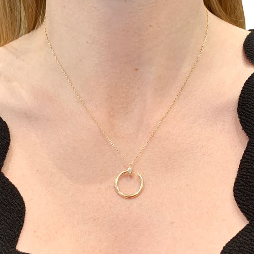 Collier Collier Cartier, "Juste un Clou", or rose et diamants. 58 Facettes 35650