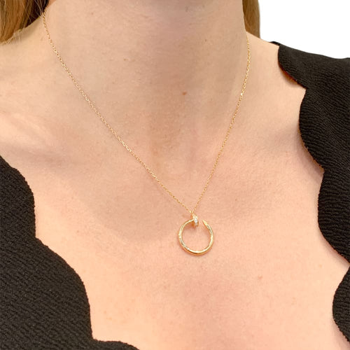 Collier Collier Cartier, "Juste un Clou", or rose et diamants. 58 Facettes 35650