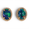 Boucles d'oreilles Boucles d'oreilles en or jaune 18 ct avec opales noires et diamants 58 Facettes E006
