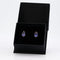 Earrings - 18 ct yellow gold with natural tanzanites and diamonds 