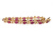 Bracelet Crimson Éclat - Bracelet en or jaune 18 ct avec rubis naturels et diamants 58 Facettes B001