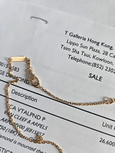 Collier Van Cleef & Arpels Vintage Alhambra - Collier en or rose 18K et diamant 58 Facettes Jnci37