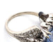 Bague 57 Bague en or blanc 18 ct avec saphir de Ceylan et diamants 58 Facettes OC